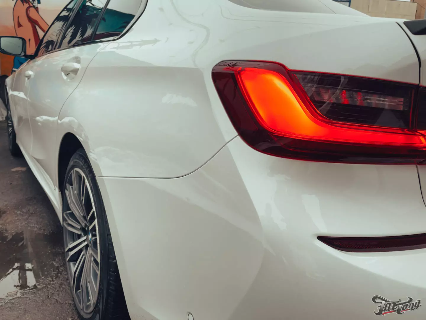 Ремонт и окрас заднего бампера и диффузора BMW 3